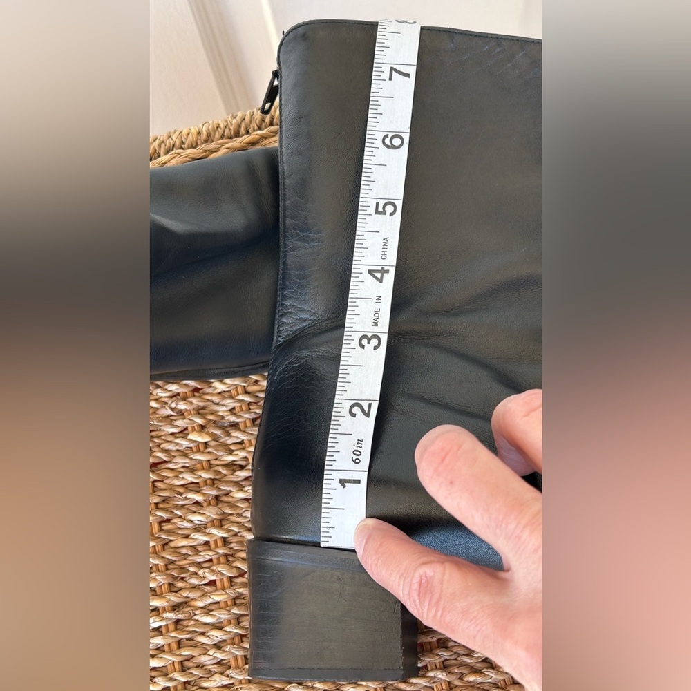 Cole Haan Black Leather Mid-Calf Boots - Picture 12 of 13